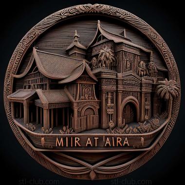 3D model Miri City of Miri Bandaraya Miri in Malaysia (STL)